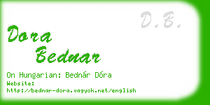 dora bednar business card