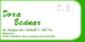 dora bednar business card